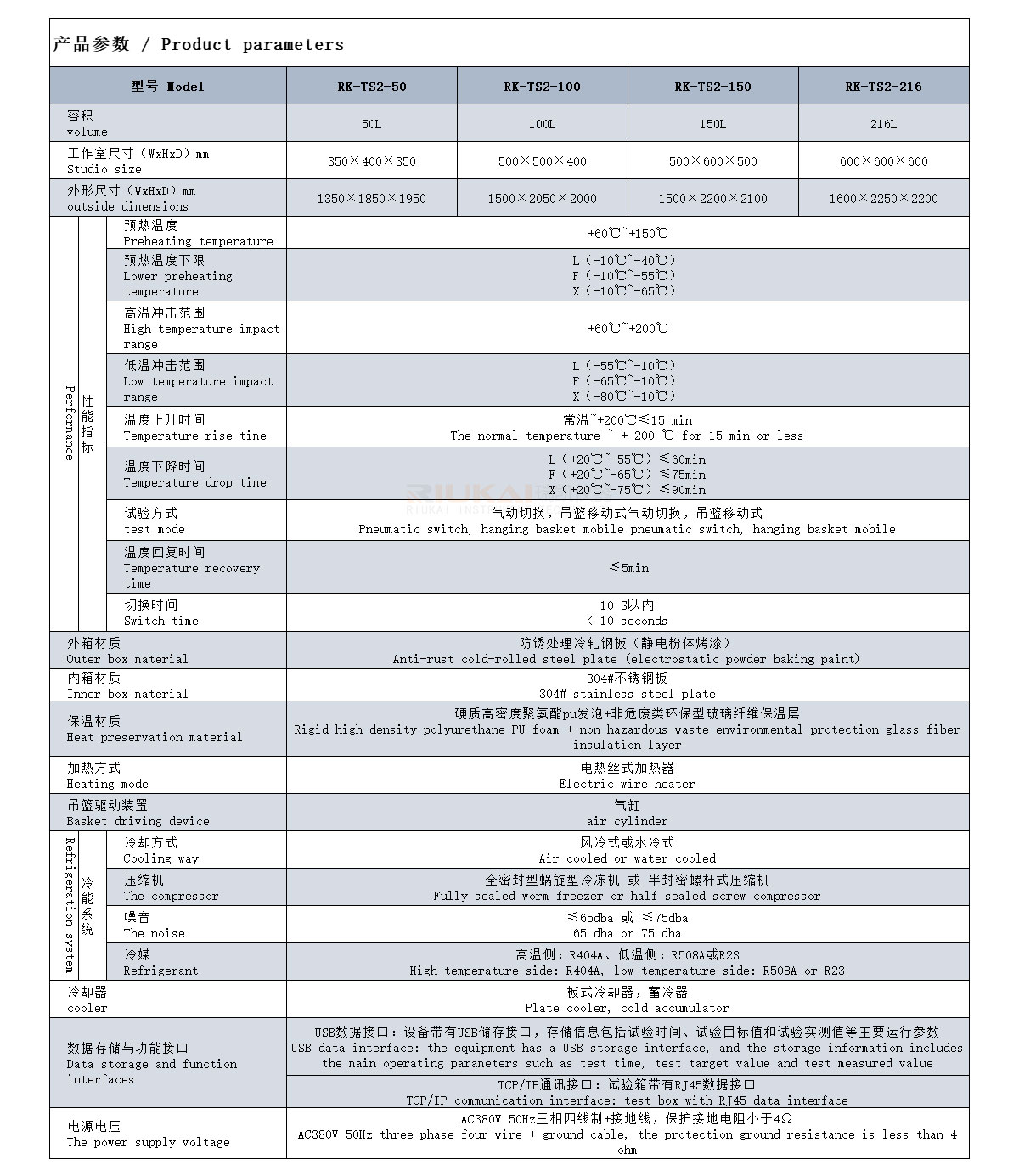 两箱式冲击箱参数